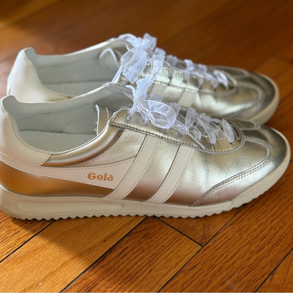 Gola Metallic Gold and Cream Women's Sneaker